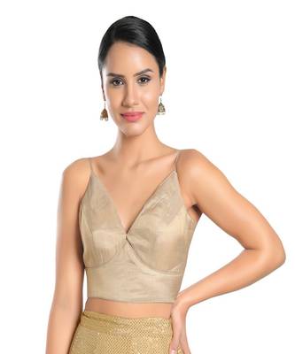 Tissue Padded V-Neck Blouse 1