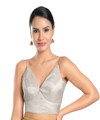 Tissue Padded V-Neck Blouse 1