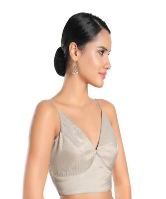 Tissue Padded V-Neck Blouse 3