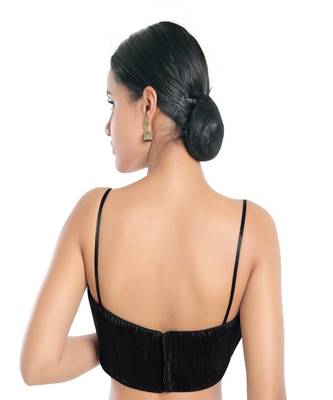 Satin Crush Padded Sweatheart Neck Blouse 2
