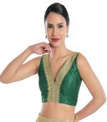 Jain Silk Padded V-Neck Blouse