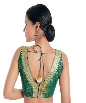 Jain Silk Padded V-Neck Blouse 2