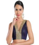 Jain Silk Padded V-Neck Blouse