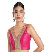 Jain Silk Padded V-Neck Blouse