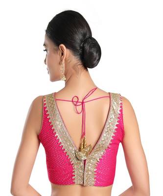 Jain Silk Padded V-Neck Blouse 2