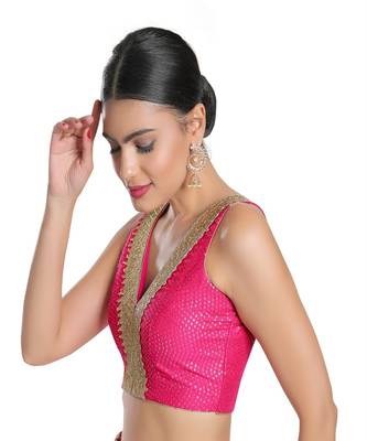 Jain Silk Padded V-Neck Blouse 3