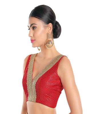 Jain Silk Padded V-Neck Blouse 3