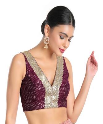 Jain Silk Padded V-Neck Blouse 1