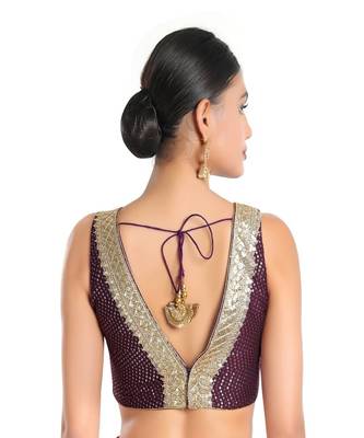 Jain Silk Padded V-Neck Blouse 2