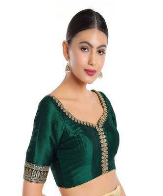 Muhenera Mulberry Padded Sweatheart Neck Blouse 3