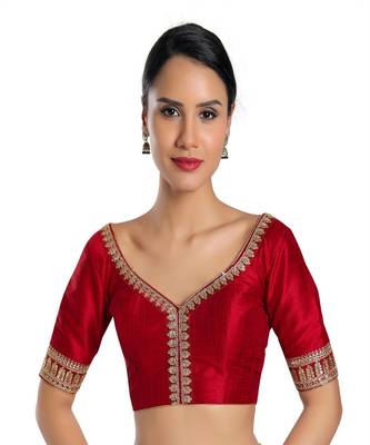 Mulberry Padded Sweatheart Neck Blouse 1