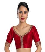 Mulberry Padded Sweatheart Neck Blouse