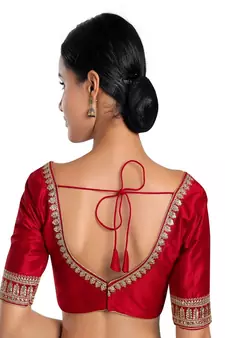 Mulberry Padded Sweatheart Neck Blouse