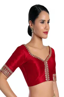 Mulberry Padded Sweatheart Neck Blouse