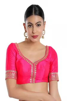 Mulberry Padded Sweatheart Neck Blouse
