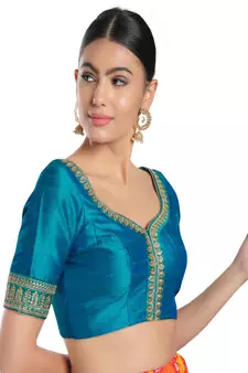 Mulberry Padded Sweatheart Neck Blouse