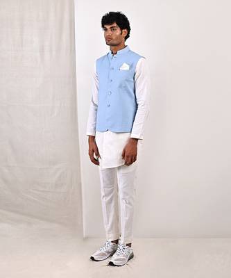Off- White And Blue Damian Set 4
