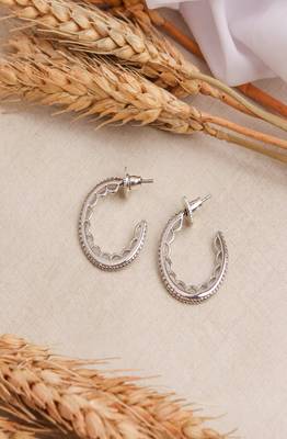 Silver Plated Mini Hoop Earring 1