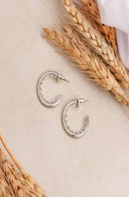 Silver Plated Mini Hoop Earring 2