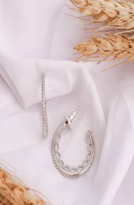 Silver Plated Mini Hoop Earring 3