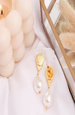 Handcrafted Natural Drop Studs 3