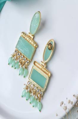 Traditional Mint Craving Stone Earring 3