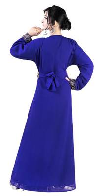 New Moroccan Kaftan Arabic Abaya Maxi Hand Zari Work Beaded Farasha Floor Length Party Wear Women Dress 6