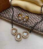 White diamond mangalsutra