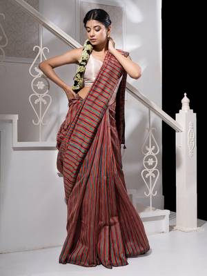 Multicolor Ikkat Handloom Saree 2