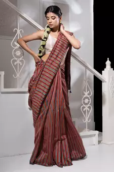 Multicolor Ikkat Handloom Saree