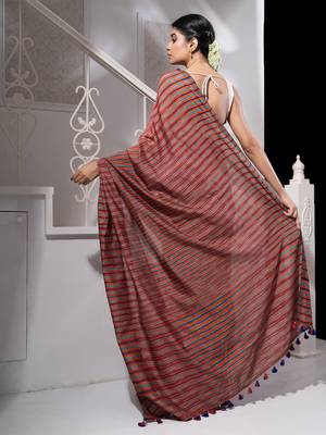 Multicolor Ikkat Handloom Saree 4