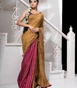 Mustard Multicolor Ikkat Handloom Saree