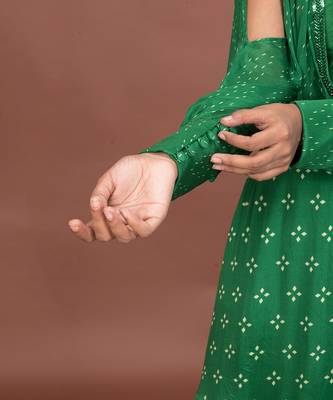 Green Bohemian Lehenga Set 5