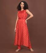 Red Medieval Kurta Set