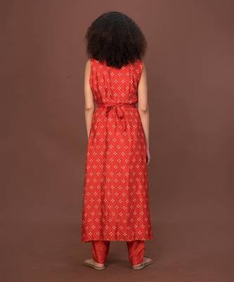Red Medieval Kurta Set 5