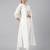 White embroidered silk salwar