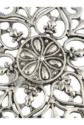 Foxy Stylish German Silver Oxidised Round Shape Designer Adjustable Ring 3
