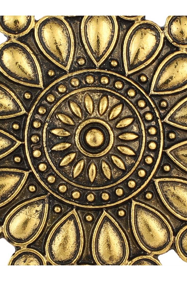 Stunning Tribal Look Oxidised Silver Plated Adjustable Floral Ring