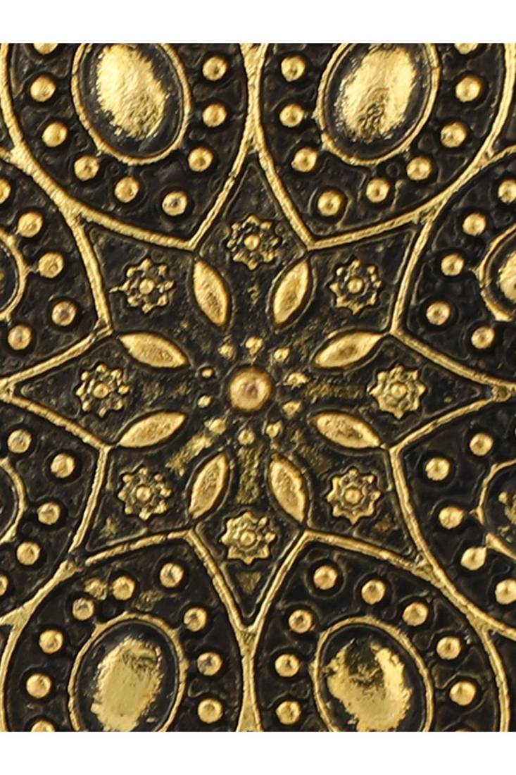 Winnig Tribal Look Oxidised Gold Plated Adjustable Floral Ring