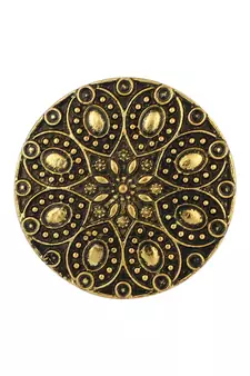 Winnig Tribal Look Oxidised Gold Plated Adjustable Floral Ring