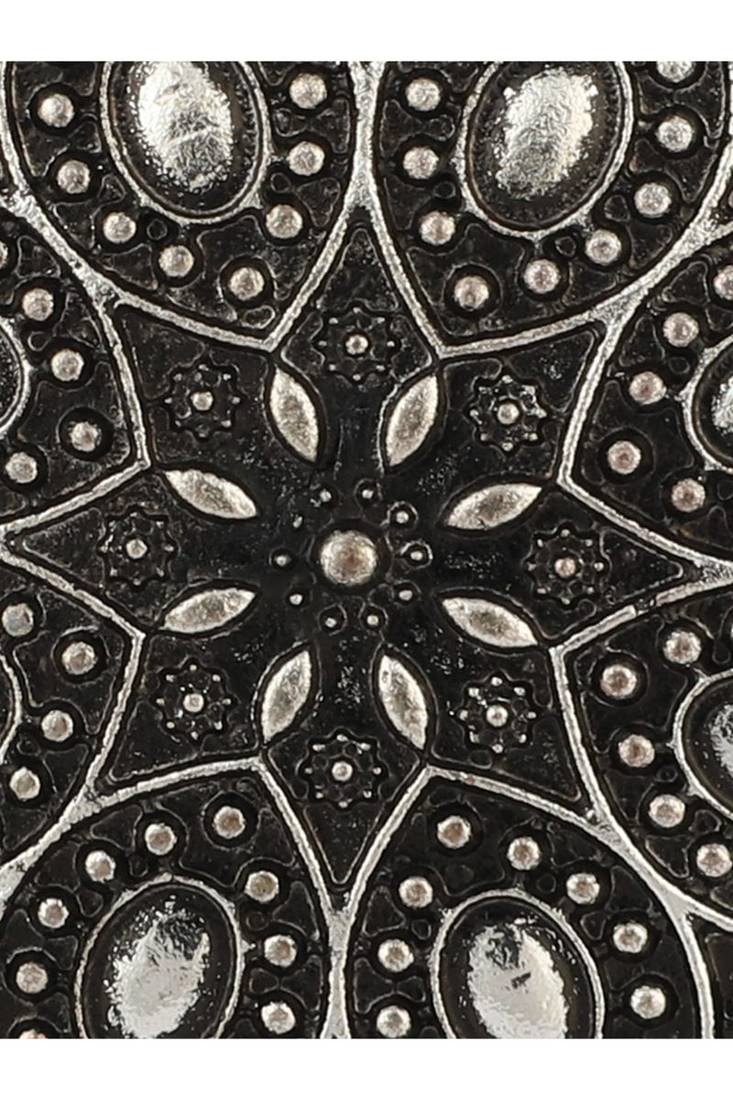 Breathtaking Tribal Look Oxidised Silver Plated Adjustable Floral Ring