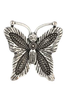 Admirable Tribal Look Oxidised Silver Plated Adjustable Butterfly Shape Ring 3