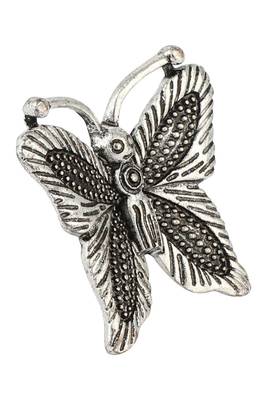 Admirable Tribal Look Oxidised Silver Plated Adjustable Butterfly Shape Ring 4