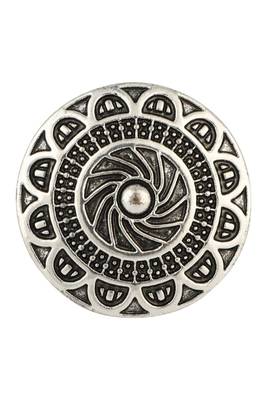 Fablous Tribal Look Oxidised Silver Plated Adjustable Floral Ring 3