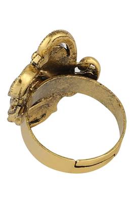 Fascinating Appealing Classy GoldPlated Stone Studded Butterfly Shape Adjustable Ring 5