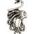 Alluring Designer Silver Plated Peacock Style Oxidised Adjustable Ring