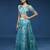 Panchhi Women SeaGreen Embroidered Sequins Semi-Stitched Lehenga & Unstitched Blouse with Dupatta