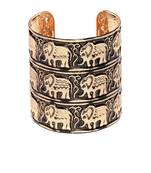 Black Meenakari work Elephant or Animal Motif Free Size Adjustable Cuff bangles