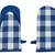 Lushomes Buffalo Checks Oven Kitchen Glove Frog Style (Pack of 2, 6 x 13 Inches) (Blue)