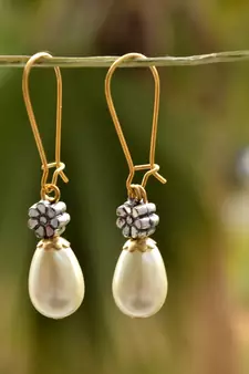 Designer Pearl Earrings danglers drops